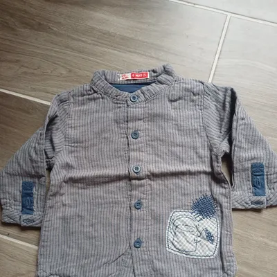 Chemise manches longues DPAM garçon 6 mois